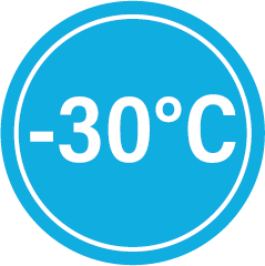 -30⁰C Niedrigtemperatur symbol
