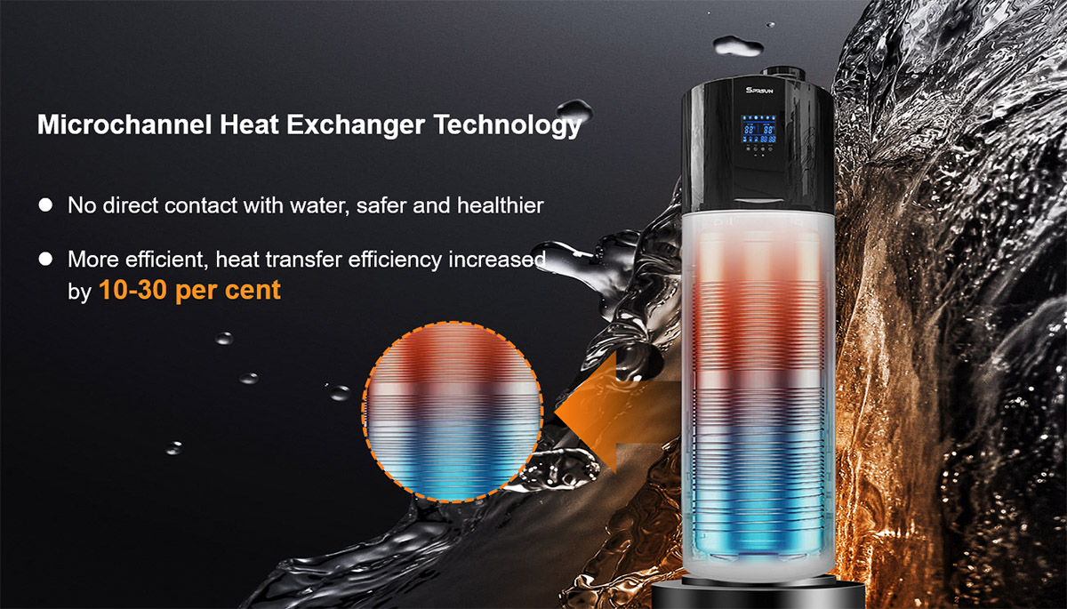 R290 AquaHero-Serie Warmwasser-W&auml;rmepumpen-W&auml;rmetauschertechnologie