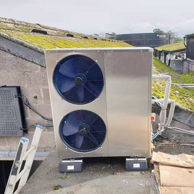 Projekt für Warmwasserbereiter mit Luftwärmepumpe aus Edelstahl