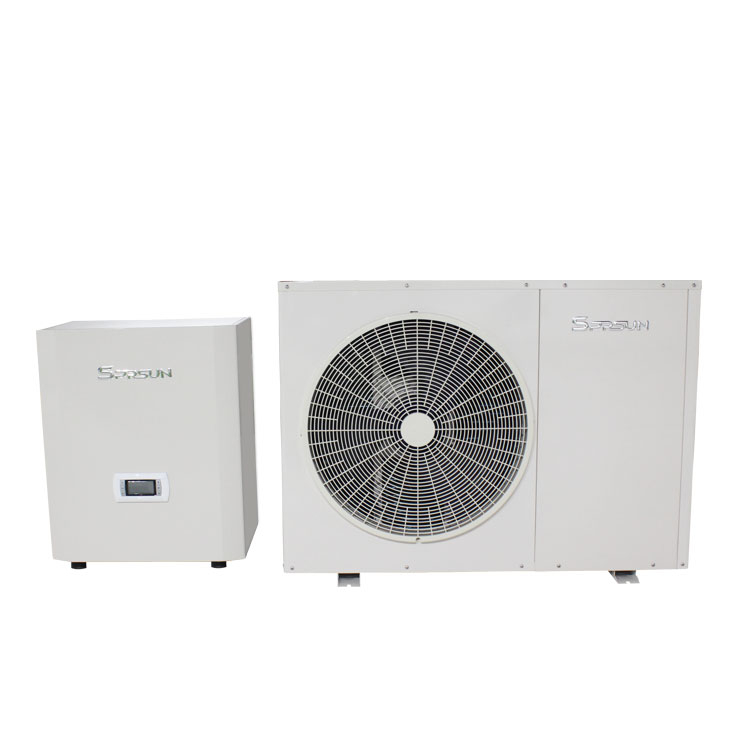 9,6 kW EVI DC Inverter Split Air Source Wärmepumpe Warmwasserbereiter Hausheizung Kühlpumpe