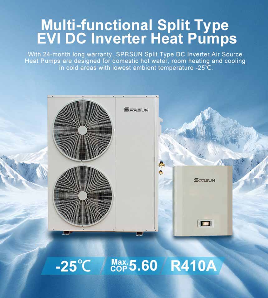Multifunktionale Split-Typ-EVI-DC-Inverter-Wärmepumpen