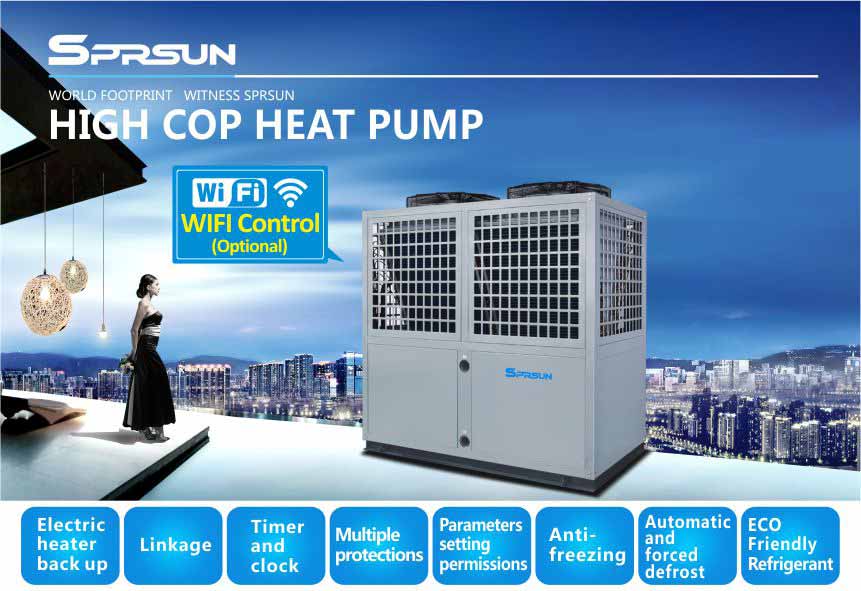 Hocheffiziente Luft-Wasser-Wärmepumpen-Klimaanlage
