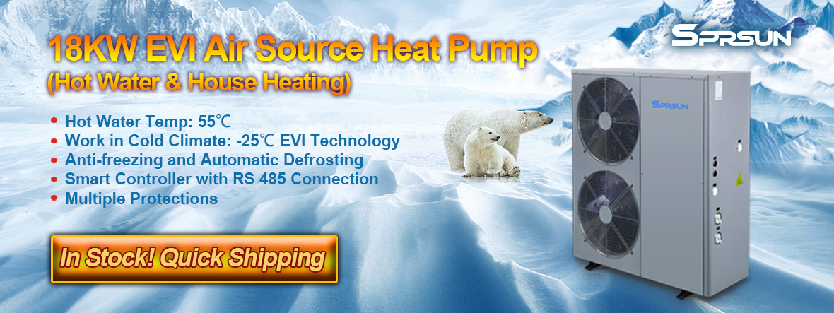18 kW EVI-Luft-Niedertemperatur-Wärmepumpe