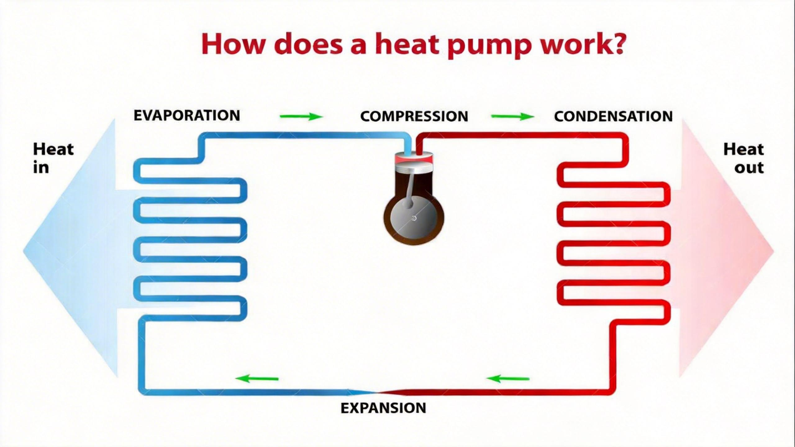 Arbeitsprozess der W&auml;rmepumpe
